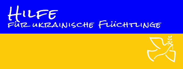 Ukrainehilfe - Ukraineflagge mit Friedenstaube