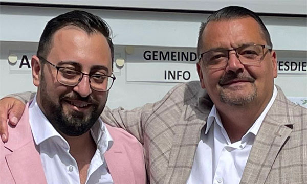 Christian Rosenberg vom Sinti-Verein mit David Rosenberg